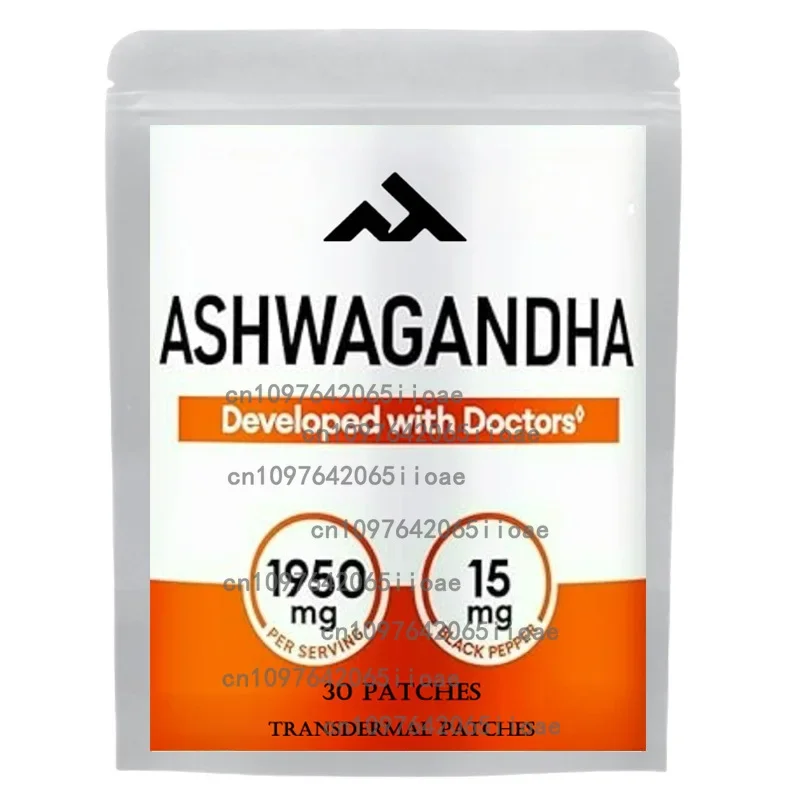 30 Patches Ashwagandha Extract Supplement | Boost Energy, Relieve Stress, Support Mood & Focus