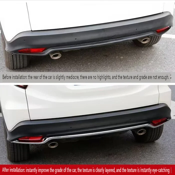 For Honda HRV HR-V Vezel Sport 2019 2020 Car Cover Rear Fog Light Trim Strip Bumper Frame Plate Lamp Trunk Trim Stick Part