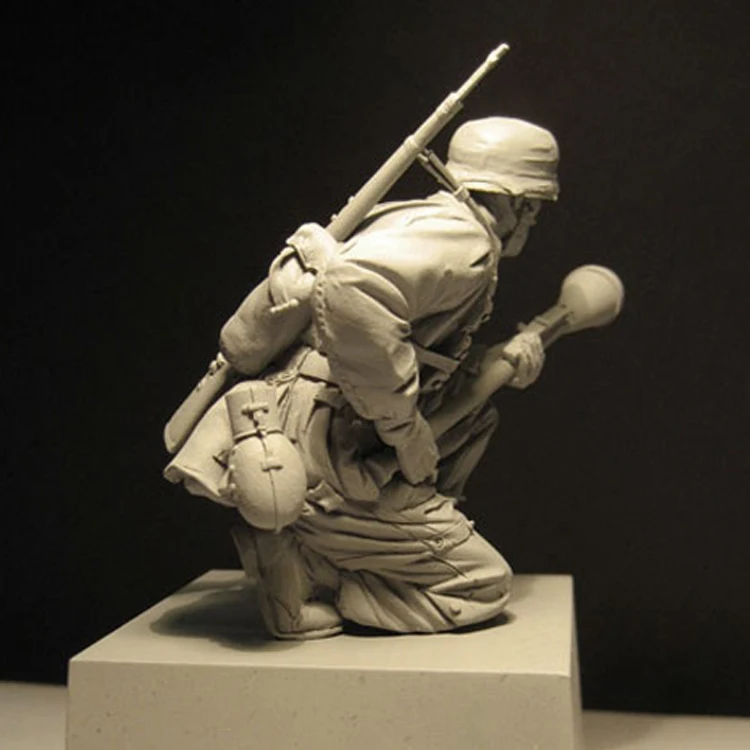 1/16 Die Cast Resin Figure Assembly Kit Model Normandy War Bazooka Soldier Unpainted