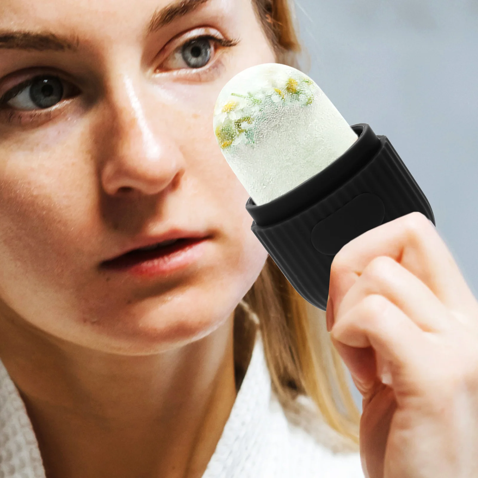 Gezicht siliconen mal herbruikbare draagbare huidverzorging gezichtsmassage tool ijsblokjesvorm voor thuisreizen koeling gezichtsbehandeling