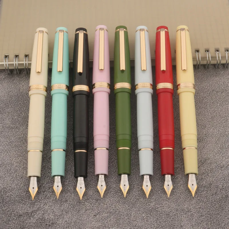 Luxury Jinhao 82 Fountain Pen Transparency Acrylic Pen Spin Golden EF F Nib Business Office School Supplies Writing Ink Pen