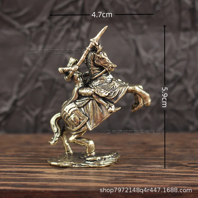 Vintage Creative Brass European Knights Warriors Board Game Pieces Toys Miniature Ornament Accessories Desktop Decor Figurine