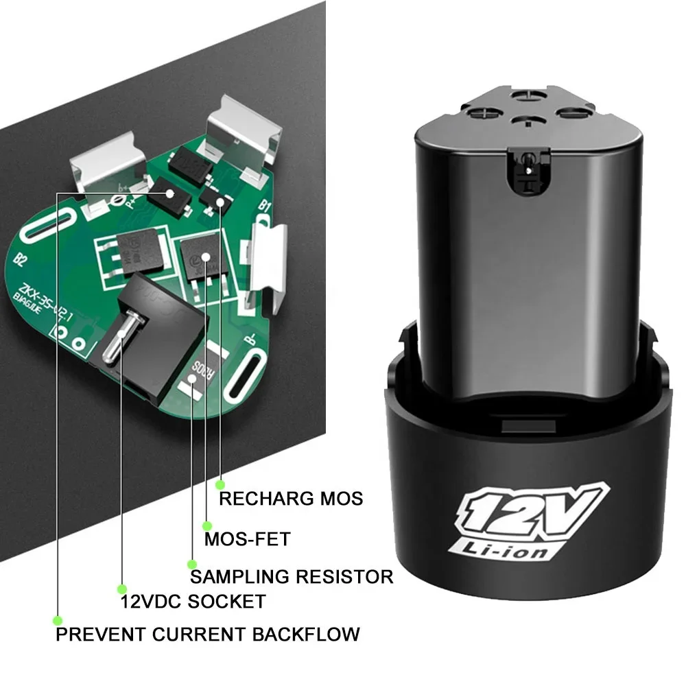 12V 1500mah Rechargeable Lithium Battery for Angle Grinder Electric Drill Electric Screwdriver Power Tools 220v Push-pull Mode
