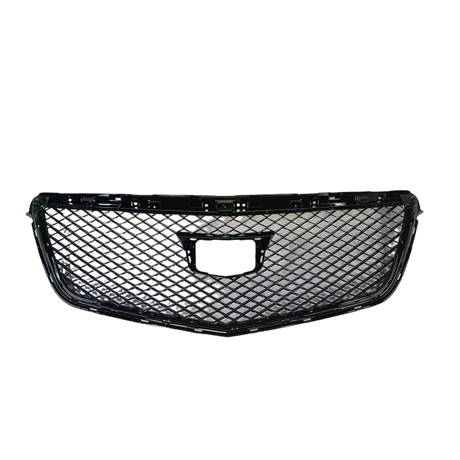 Front Grille Racing Grill For Cadillac ATS 2015-2019 Honeycomb Style Chrome/Black Upper Bumper Hood Mesh Grid