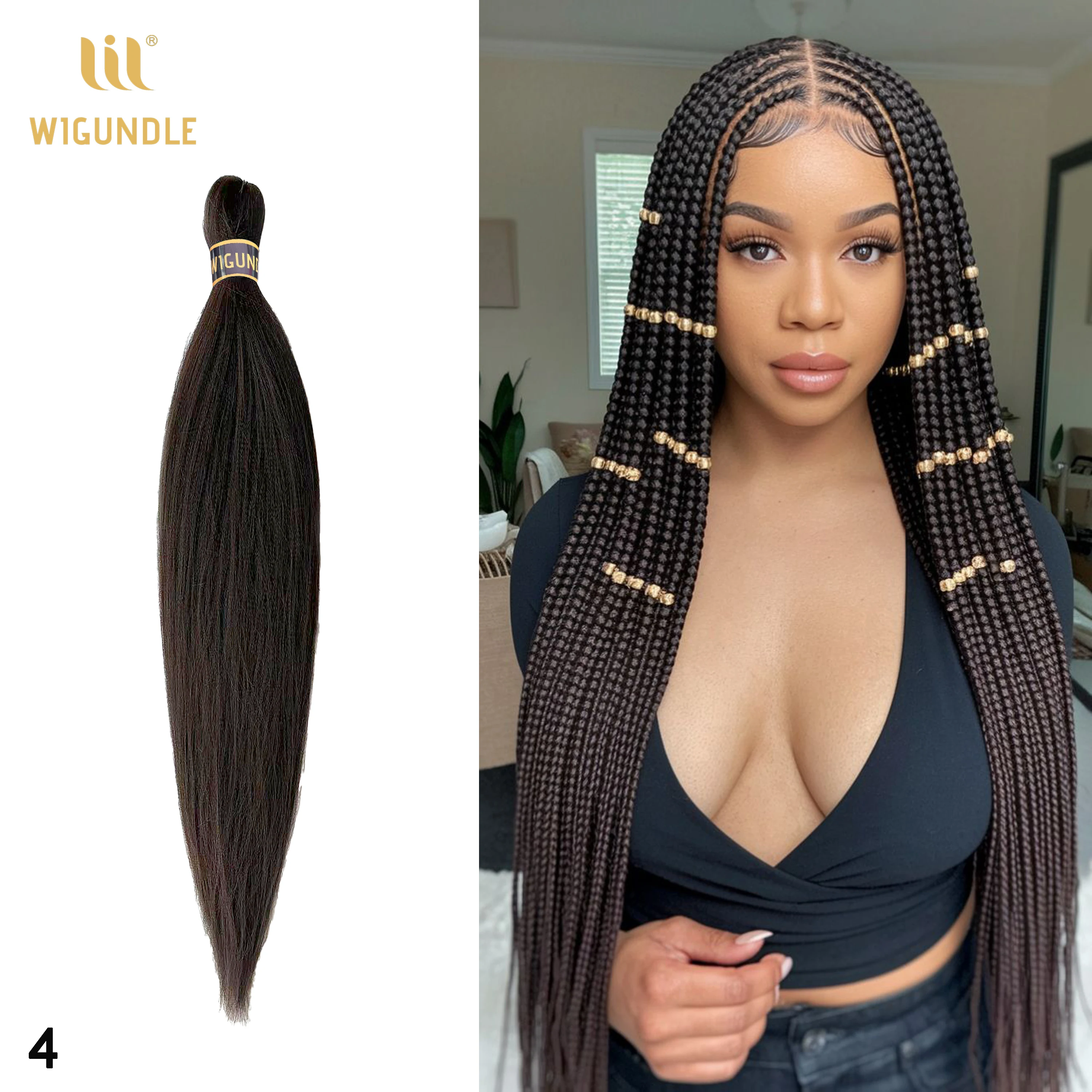 

Braiding Hair Pre Stretched Synthetic Braiding Hair Extension for Twist Box Braids Senegalese Crochet Professional Easy Crochet
