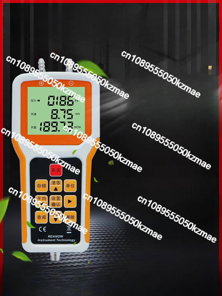 Fan Duct Anemometer Wind Pressure Meter Wind Meter Wind Temperature Tester Flow Velocity Pitot Tube Anemometer