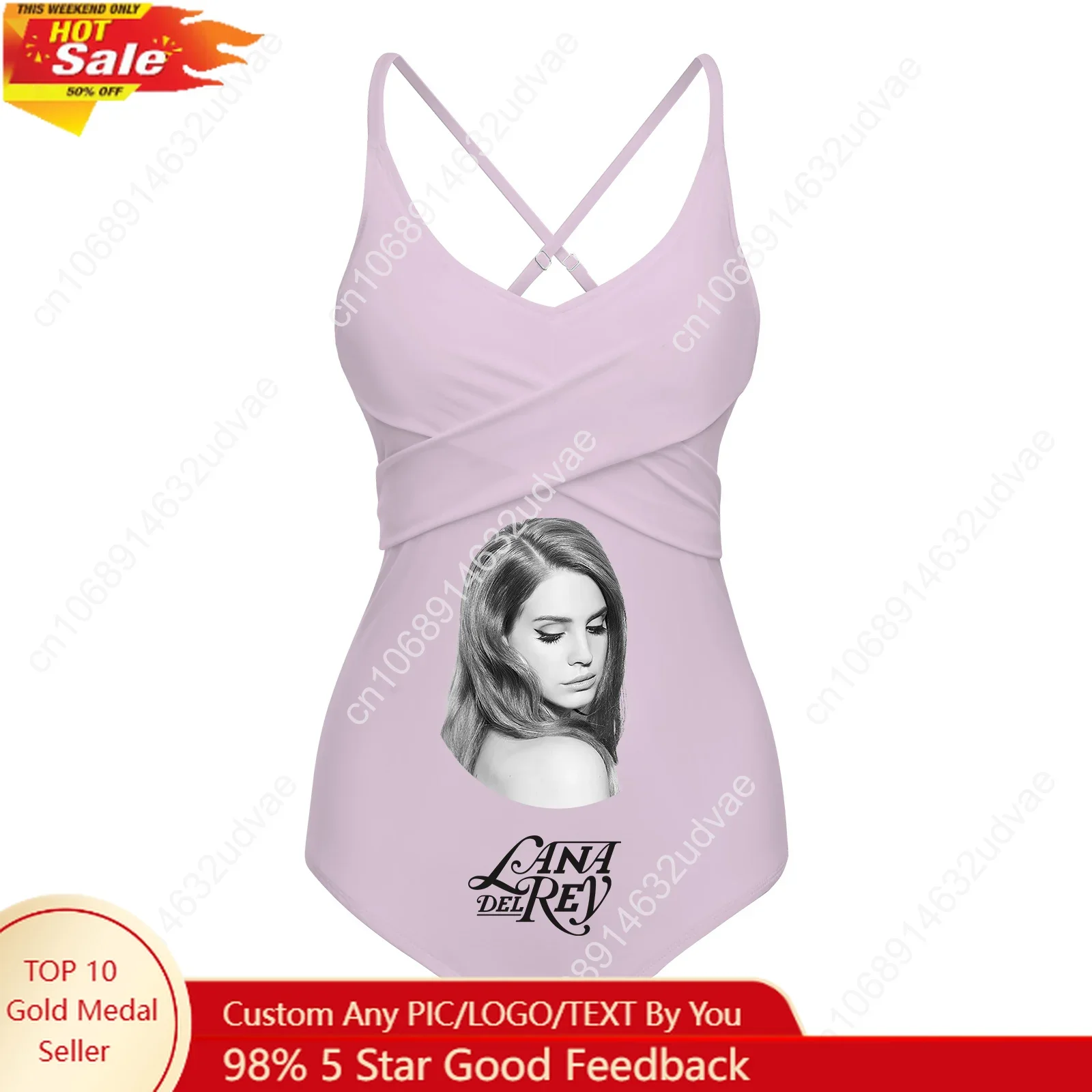 

Lana Del Rey Singer Swimsuit Womens Sling Swimsuits Personalized Sexy Swimwear Pool Party Bikini Summer Customize Bathing Suits