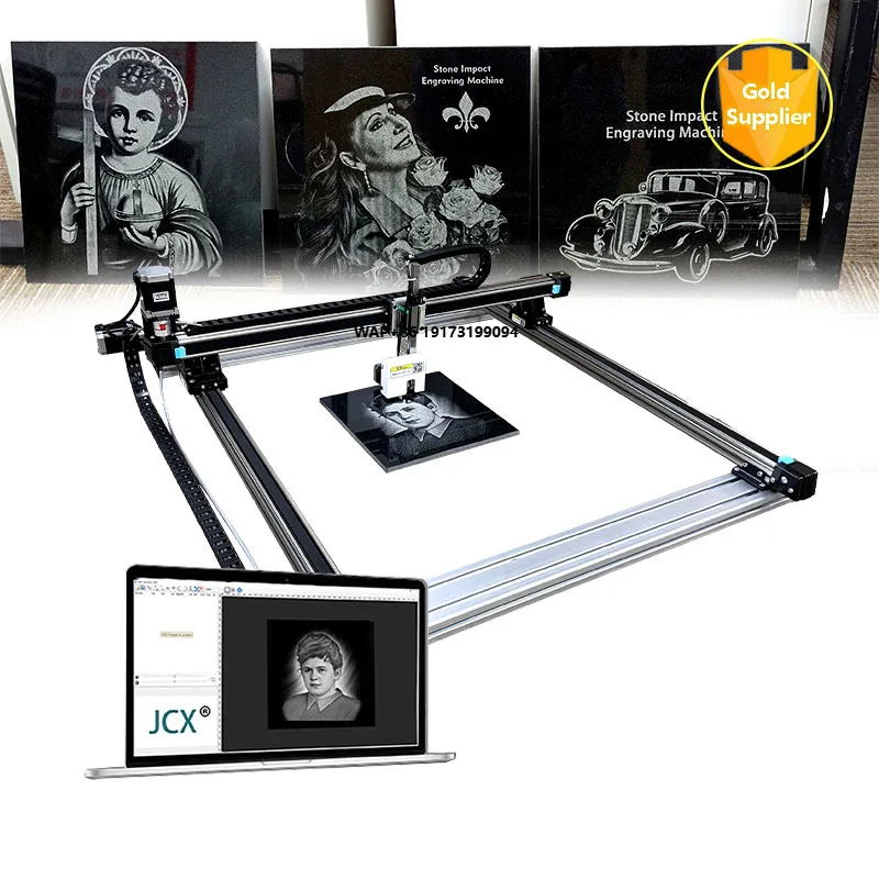 Efficient Tombstone Monument Engraving Machine Step Craft Cnc Headstone Impact Engraving Machine Stone Etching Machine