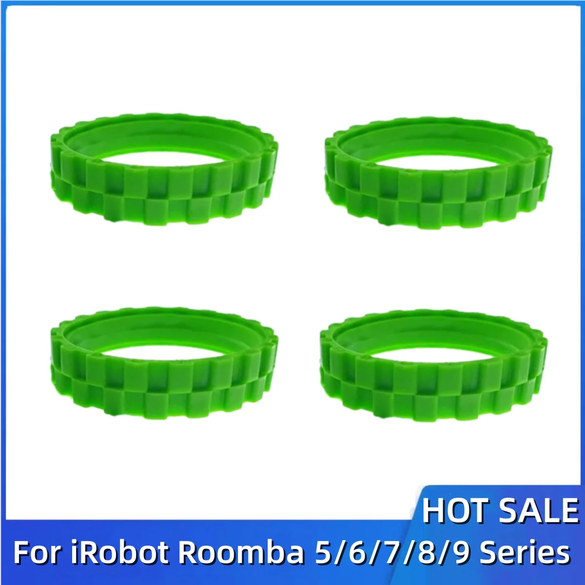 4Pcs Tires for IROBOT ROOMBA Robot Vacuum Cleaner Wheels Series 500 600 700 800 I7 S9 Irobot Wheel Replacement Parts