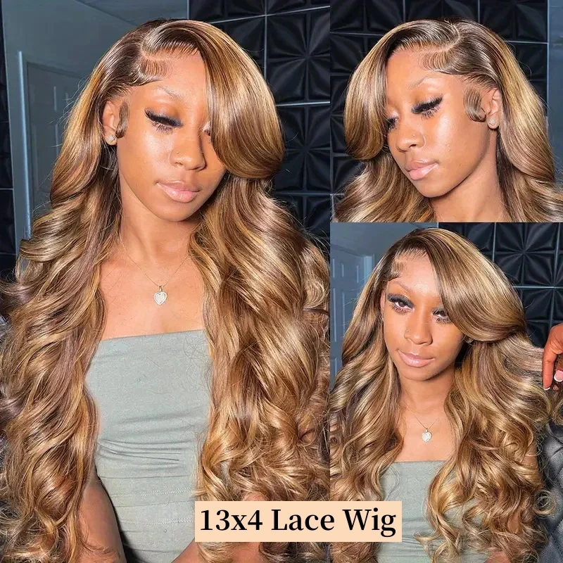 30 Inch 13X4 Hoogtepunt Pruik Body Wave Kant Voor Pruik Braziliaanse Honing Blonde Gekleurde Menselijk Haar Pruiken voor Vrouwen Kant Frontale Pruik