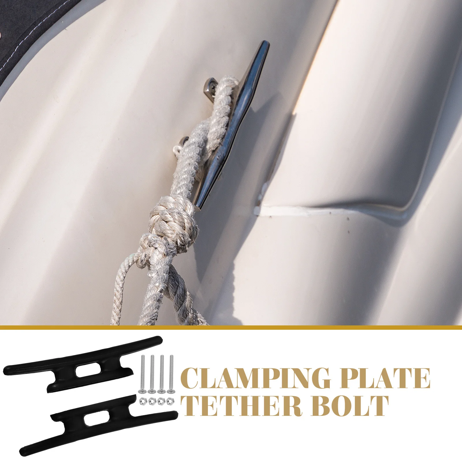 

2Pcs Yacht Cleat Premium Nylon Rope Tie for Boat Mooring Deck Fastening Marine Kayak Canoe Dock Mount Anchor Nylon Cleats