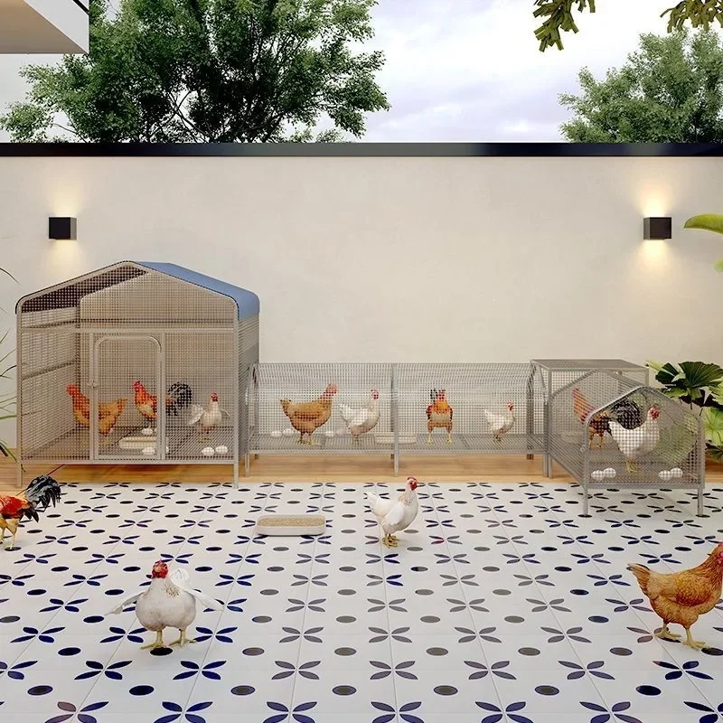 Chicken cage household outdoor king size runway chicken cage ground protection weasel dense net rainproof rural breeding cage