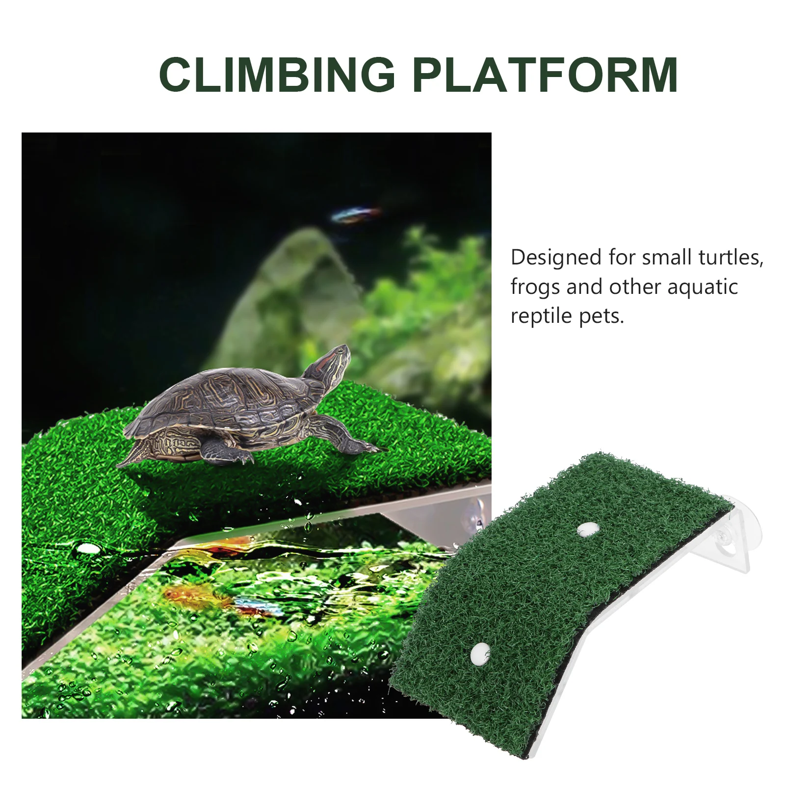 

1pc Turtle Sunbed Floating Island Basking Platform Resting Ramp Climbing Ladder PP Plastic Durable Nonslip Suitable