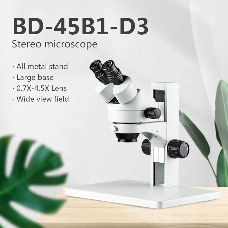 Picture 3: for Electronics Repair Industry Inspection BD-45B1-D3 Stereo Microscope 380x260mm Large Base 7X-180X Continuously Zoom