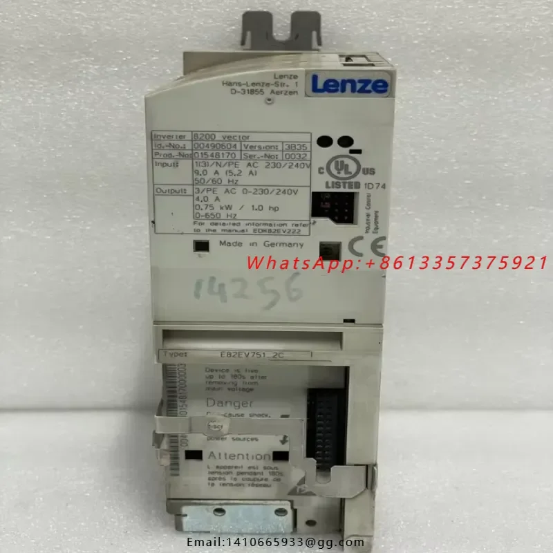 Новый привод 8200 E82EV751_2C 0.75 кВт 00490604 (9) для ПЛК
