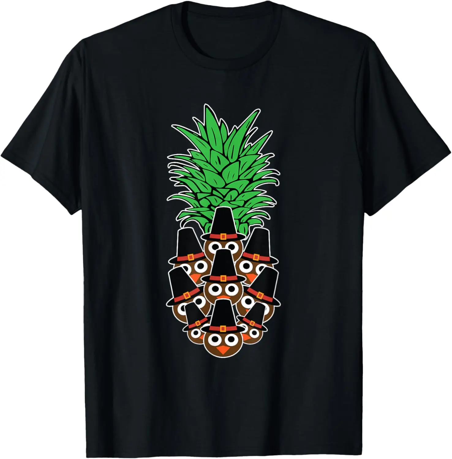 

Pineapple Turkey Thanksgiving Day Funny Fall Autumn Hawaiian T-Shirt