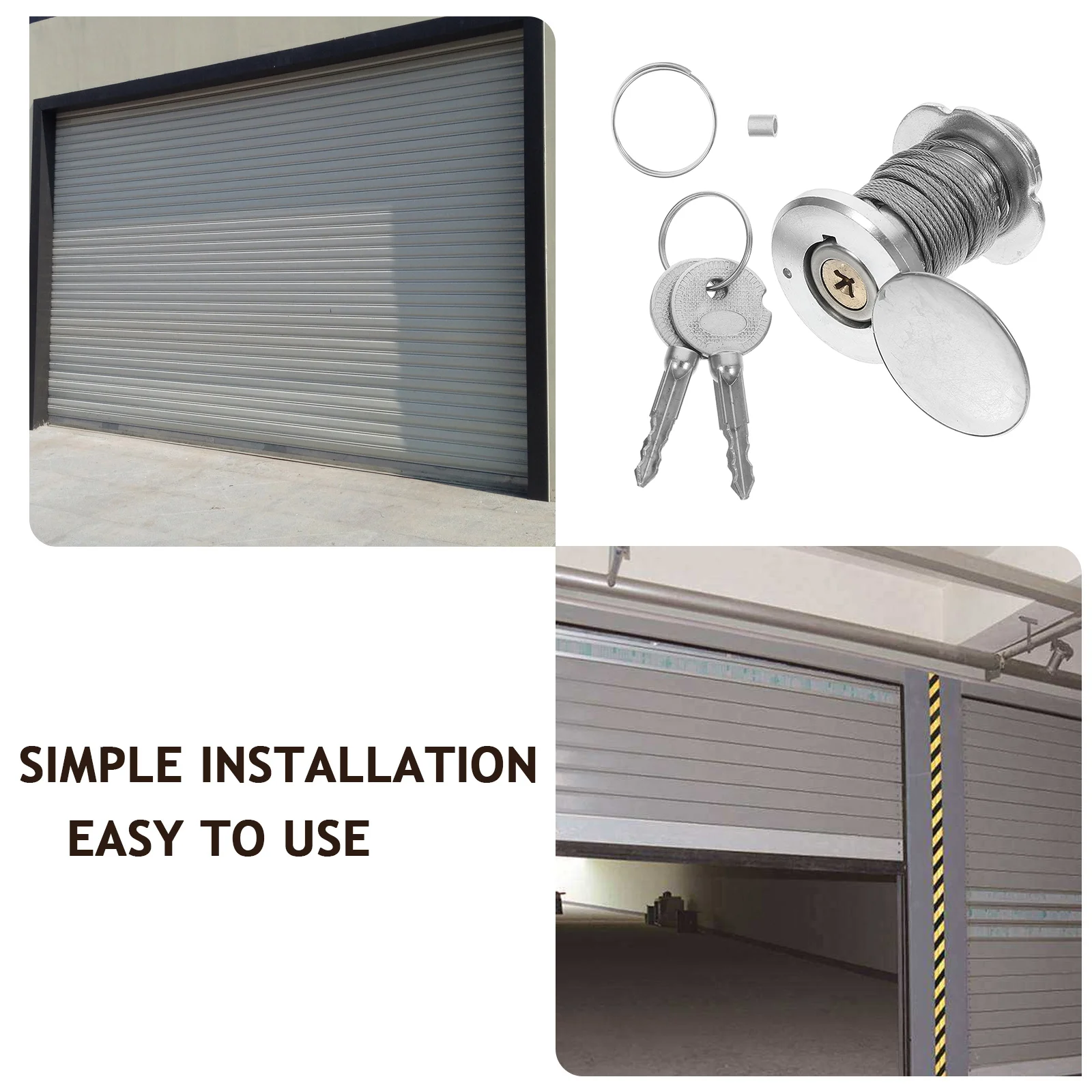 Flap Door Lock Garage Opener Wall Mount Quick Release Kit Handle Shed Emergency Key Hardware Replacement Switch