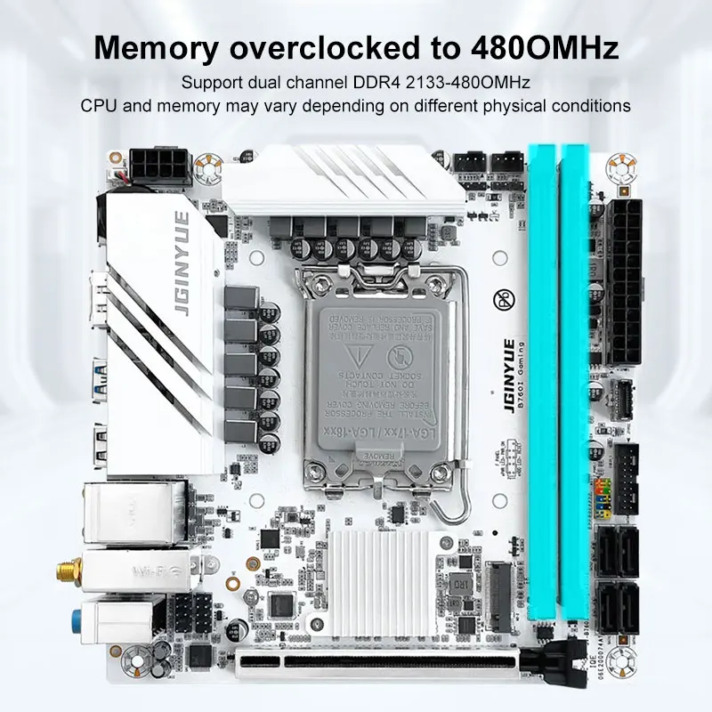 JGINYUE B760I GAMING ミニITXマザーボード LGA1700対応 第12世代・第
