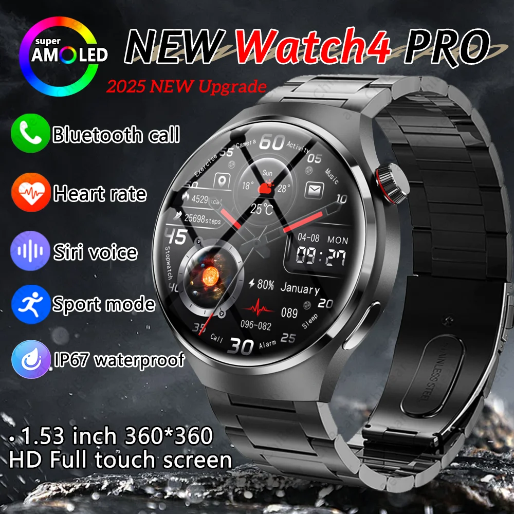 

2025 New Men's Outdoor Military GPS Track Smart Watch HD Bluetooth Call Heart Rate IP67 Waterproof Fitness SmartWatch For Huawei