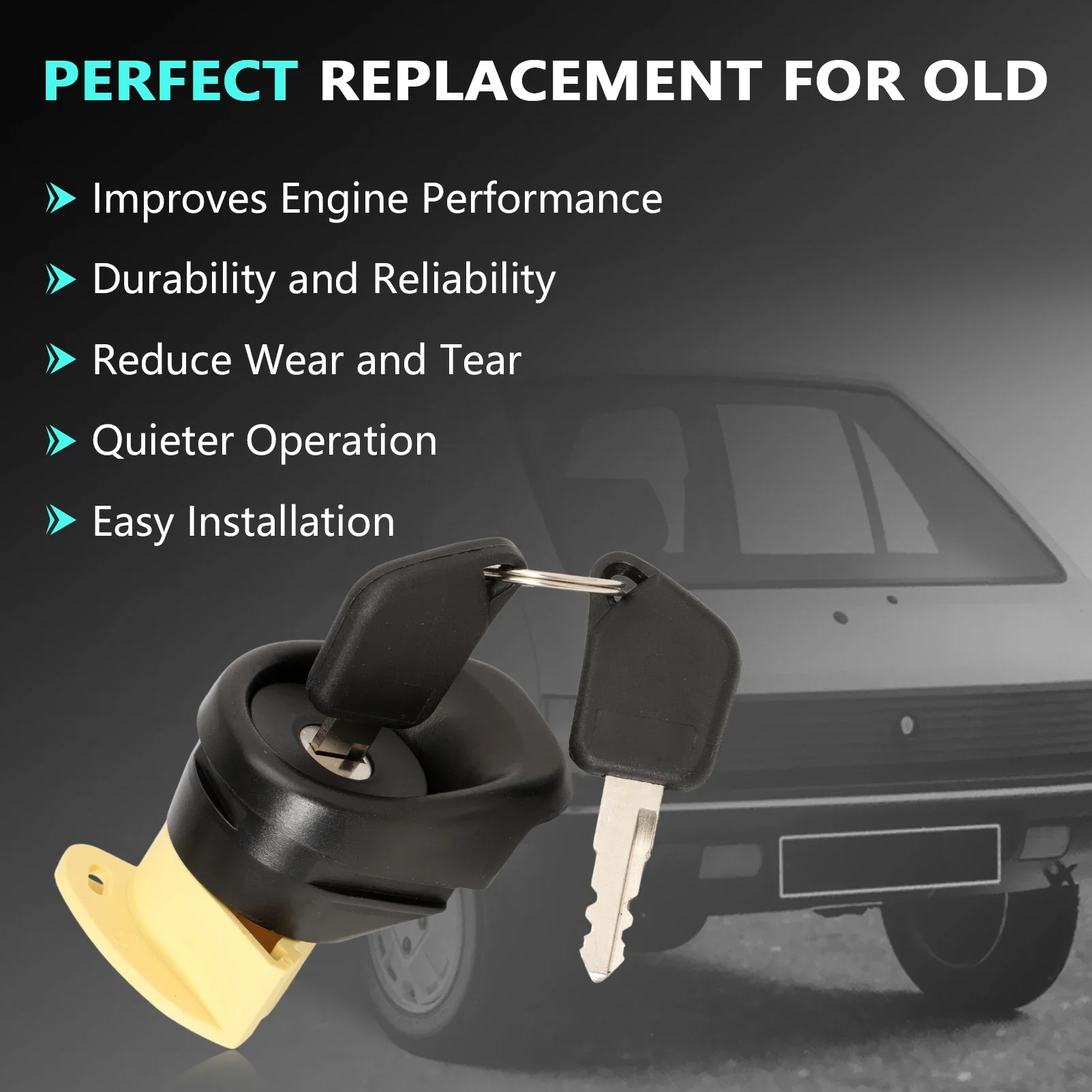 

Lock Barrel Cylinder with 2 Keys 8726-48 872648 Compatible with Peugeot 205 1983-1998 Boot Lock