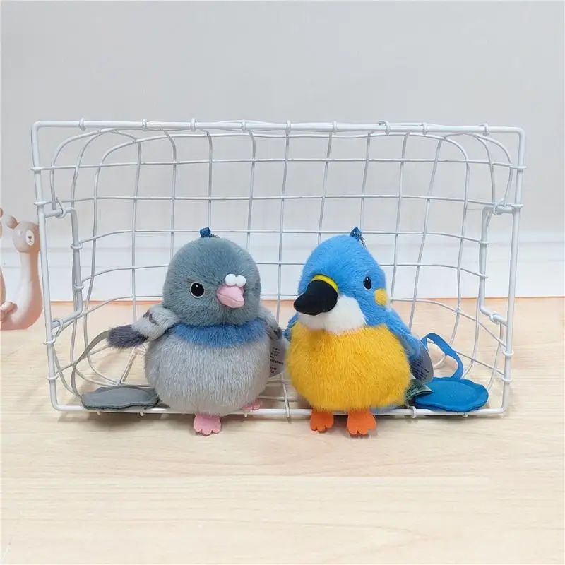 1 Piece Fluffy Pretty Parrot Pigeon Funny Toy Pendant Delicate Cute Mini Magnetic Station Shoulder Pet Bird Plush Toys For Kids