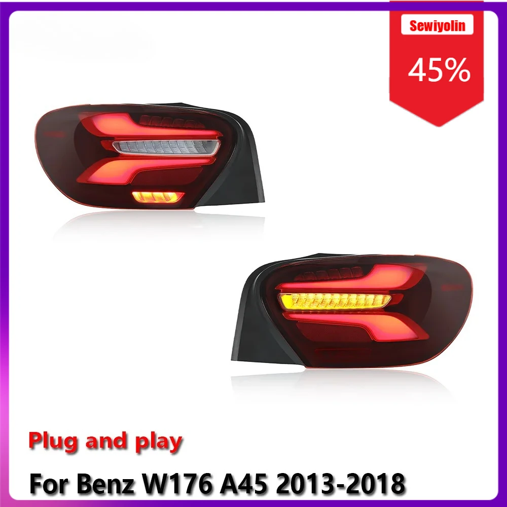 Автомобильные светодиодные фонари Sewiyolin в сборе для Benz W176 A180 A200 AMG A45 2013-2018, противотуманные фары DRL, стоп-сигналы поворота Автомобильные светодиодные фонари Sewiyolin в сборе для Benz W176 A180 A200 AMG A45 2013-2018, противотуманные фары DRL, стоп-сигналы поворота
