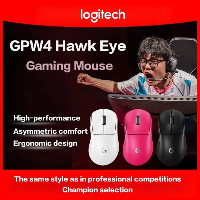 

Беспроводная игровая мышь Logitech PRO X SUPERLIGHT 2 DEX GPW4, легкая игровая мышь Hawkeye, эргономичный дизайн