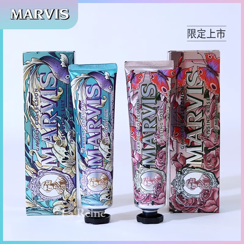 Италия оригинальная зубная паста Marvis 1 шт. 85 мл отбеливающая мята освежение дыхания удаление пятен дыма отбеливание зубов Фото №3
