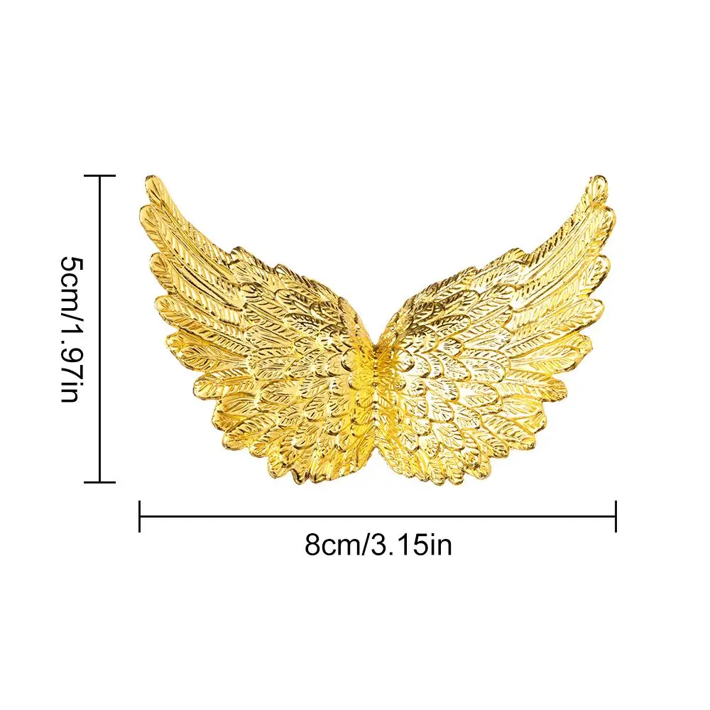 أجنحة ملاك بلاستيكية لتزيين حفلات الكريسماس ، حقيبة ظهر صغيرة ، مشغولات يدوية ، زينة شجرة عيد الميلاد ، ديكور الكيك ، 12 *