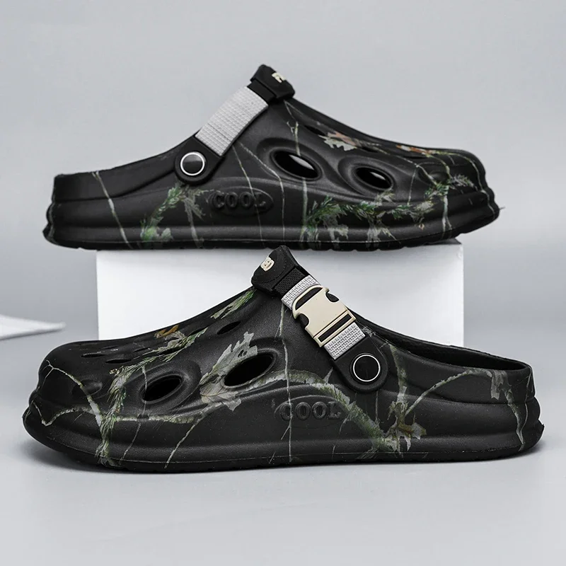 Shoes Men's Summer Luxury Sandals Eva Slippers Flat Sandals Man Beach Slip-on Men's Platform Beach Sports Sandals House Clogs view 4