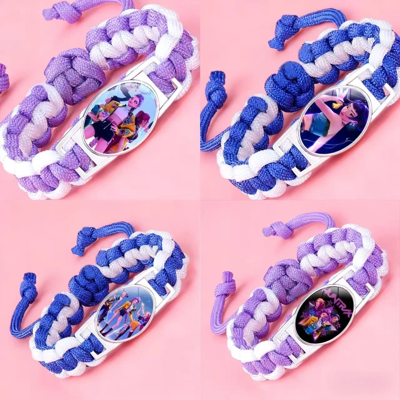 

New KPOP Demon Hunter Girls Group Braided Bracelet Wrist Cord juguetes lindos niños niñas regalos de fiesta de Navidad pulsera