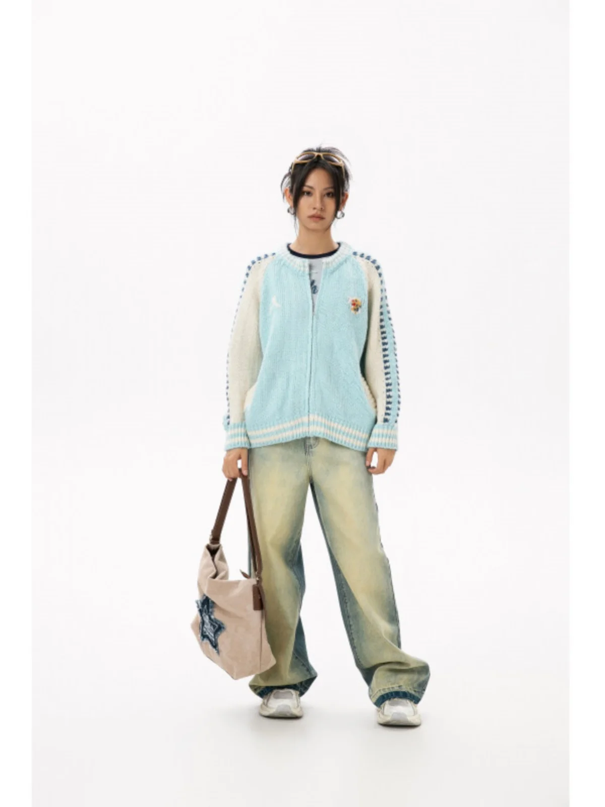 

Japanese Sle Open Cardigan Sweater Spring Autumn New Women's Casual Loose Versatile Trendy Brand Knitted Outerwear Top