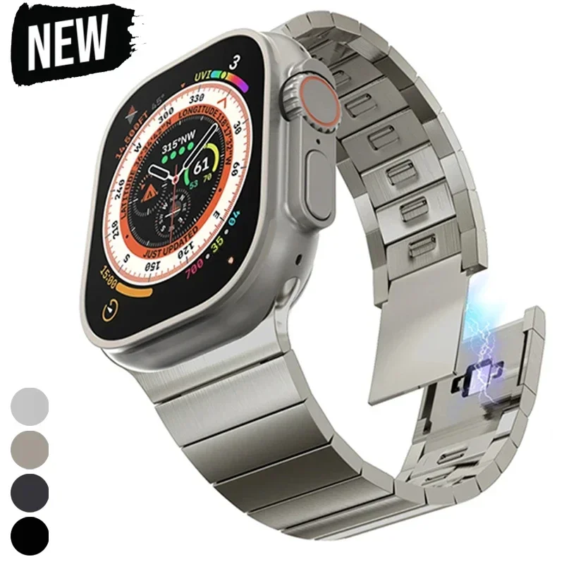 وصلة إبزيم مغناطيسية للساعة ، سوار قابل للتعديل ، حزام من الفولاذ المقاوم للصدأ ، الترا 2 ، 49 أبل ، الفرقة 9 ، 8 ، 7 ، 45 ، 44 ، 42 ، ترقية جديدة