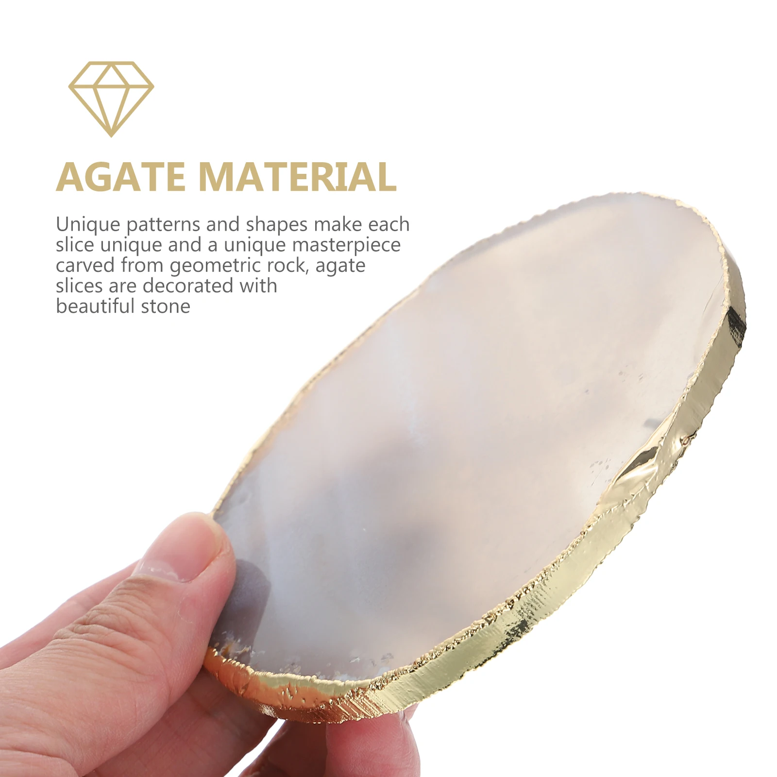 

Exquisite Agate Cup Mat Fine Workmanship Heat Resistance Protection for Coffee Table Dining Table Decoration Reusable Coaster