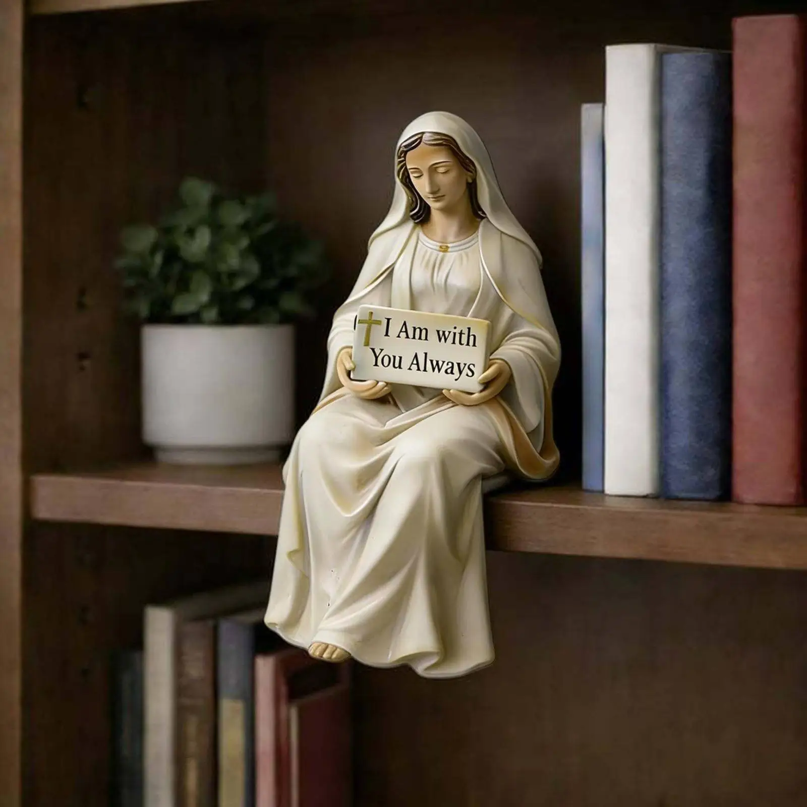 2-6pack Holy Mother Shelf Sitter Figurine Spiritual Comfort Desk Companion