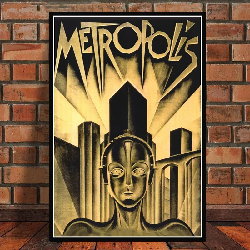 Metropolis Germany Vintage Movie, Print Art Canvas Poster For Living Room Decor Home Wall Picture