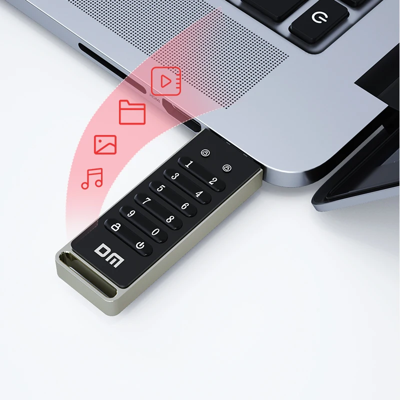 DM FD063 256-bit Encrypted USB Drive Password Secure Flash Drive USB3.2 U Disk Support Reset/Wipe/Auto Lock Function