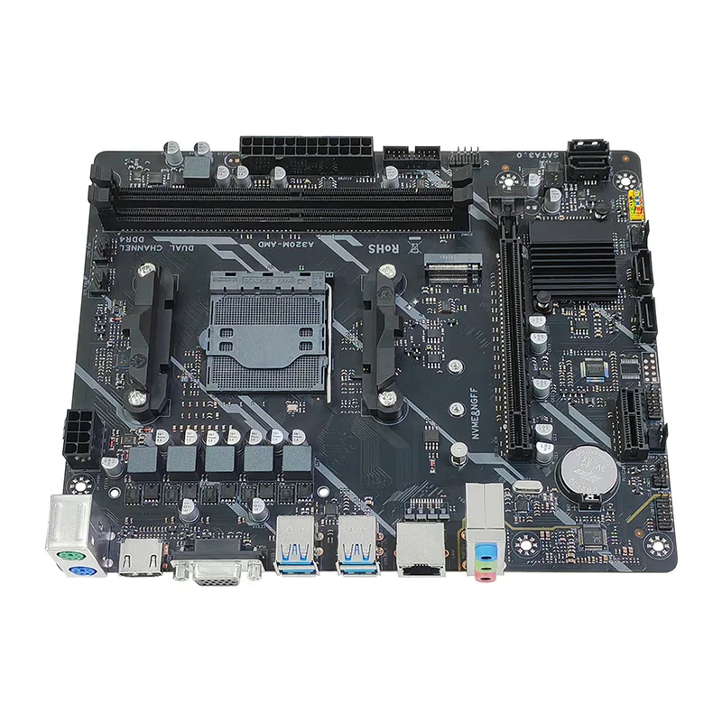 New A320 desktop computer main board AM4 dual protocol M.2 hard disk support support Ryzen 1-5 generation CPU