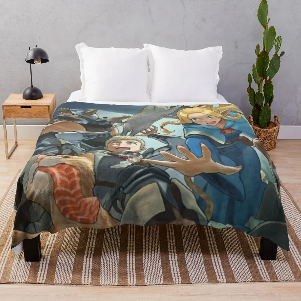 

Delicious in Dungeon - All in One Throw Blanket Hairys anime Soft Plaid Personalized Gift Blankets