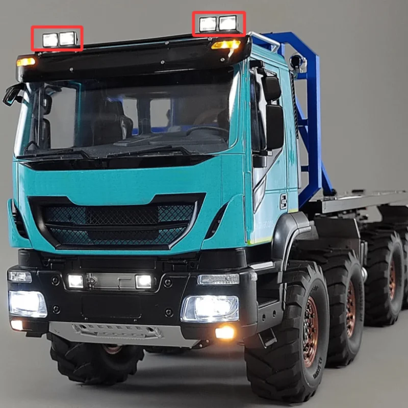 RC 1/14 LED Spotlight Engineering Lights for Tamiya Hydraulic Excavator Loader Dump Truck for IVECO Trailer Tipper DIY Parts