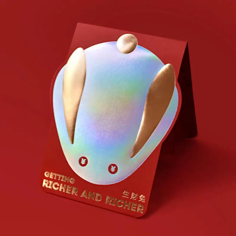 2023 Nieuwe Jaar Konijn Rode Packet Nieuwe Trek Rood Packet Flip Rood Packet Opening Housewarming Gunstige Konijn Voor Zegen gift