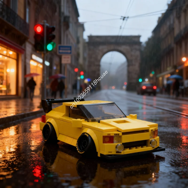 

255 деталей MOC City Champions: Конструктор «Дрифт-кар», развивающая игрушка, креативный подарок на Рождество, обучающий конструктор