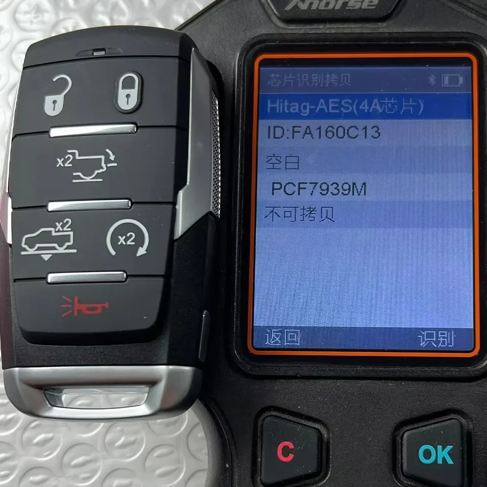 OHT-4882056 433MHz ASK PCF7939MA HITAG AES Smart Remote Car Key 4A Chip For Dodge Ram 1500 Pickup 2019 2020 2021
