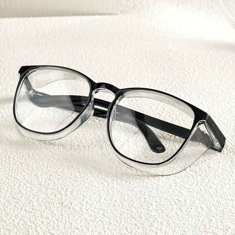 Anti Pollen Safety Glasses Square Anti Fog Blue Light Blocking Glasses with Side Shields for School Daily Life view 2