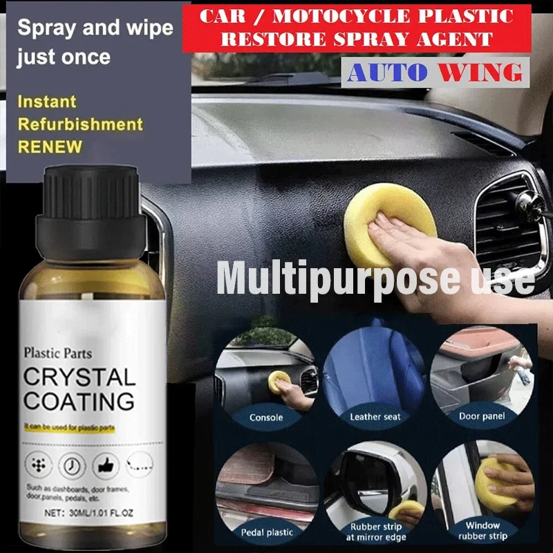 

Car Plastic Parts Restorer Plastic Trim Refurbishment Nano Coating Spray Repair Kit Car Polish Wax Detailing