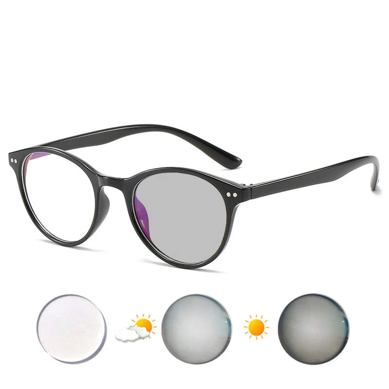 Photochromic Or Blue Light Blocking lenses Myopia Glasses -0.5 To -10 Women Men Prescription Spectacles For Nearsighted F039