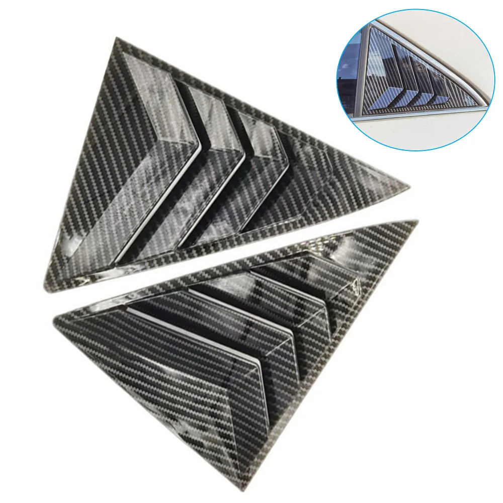 

2PCS ABS Car Rear Window Quarter Louver Cover Exterior Side Vent Shutter Trim Scoop Accessories For Toyota Camry Sedan 2012-2017