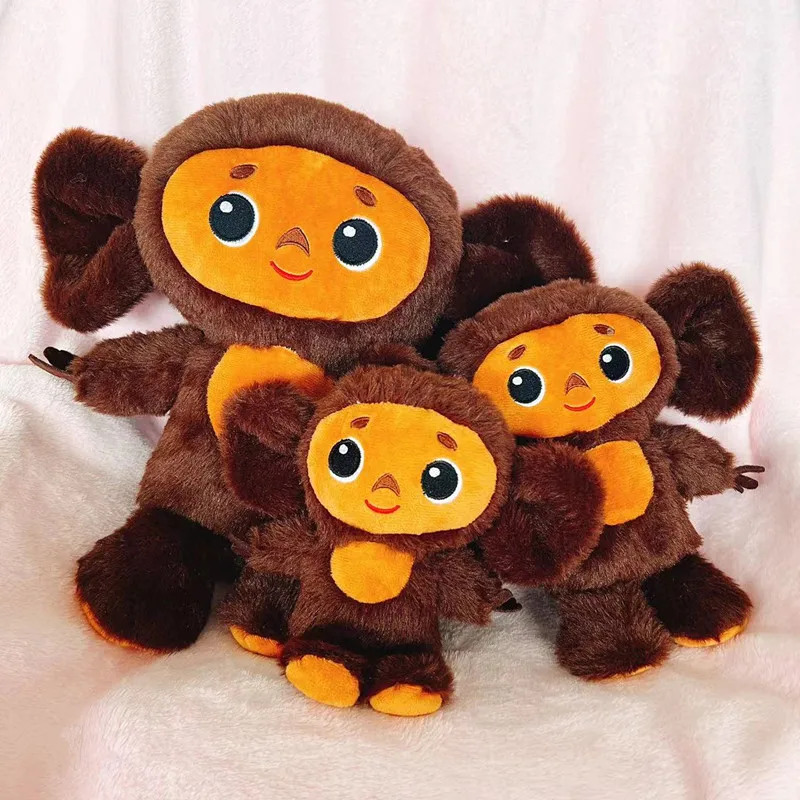 18/23/35cm Cheburashka Monkey Plush Toy Stuffed Animal Big Ears Monkey Popular Movie Character Cute Doll Toys Birthday Gift