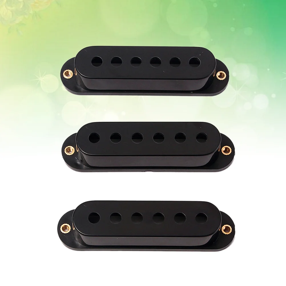 3pcs GB225 Single Coil ST Guitar Pickup Covers for ST Electric Guitar Replacement Parts (Black) pickup cover guitar