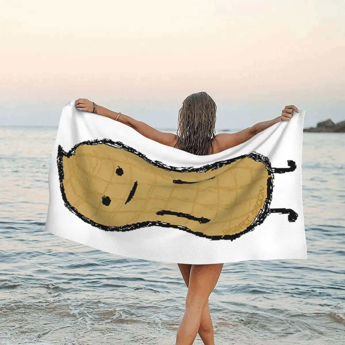 

Пляжное полотенце с арахисом, мягкие быстросохнущие впитывающие полотенца из микрофибры для альпинизма